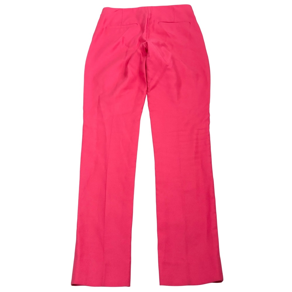 Banana Republic Mad Men Hot Pink Slim Leg Side Zip Trousers Pants Womens Size 0 - Picture 2 of 10